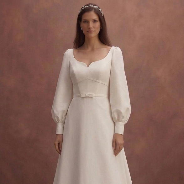 Bishop Sleeve Wedding Dresses with Vintage Charm