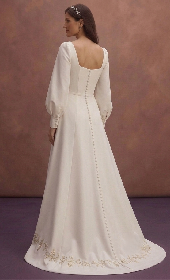 Bishop Sleeve Wedding Dresses with Vintage Charm