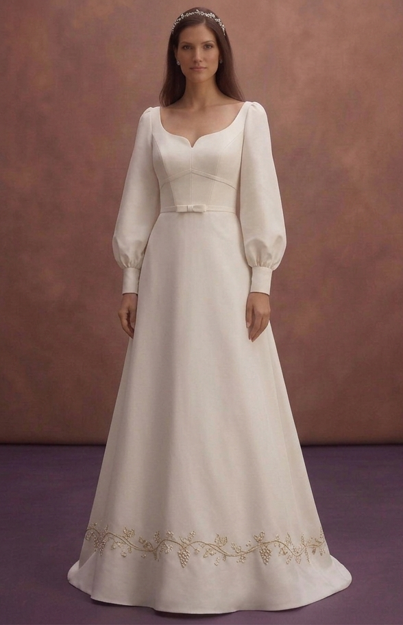 Bishop Sleeve Wedding Dresses with Vintage Charm