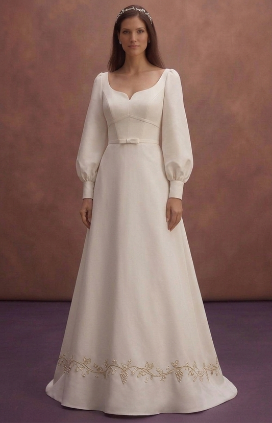 Bishop Sleeve Wedding Dresses with Vintage Charm