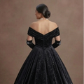 Black Quinceañera Dress - Sparkle Velvet Winter Edition