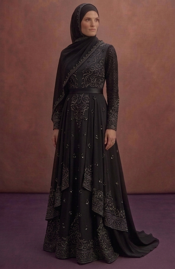 Black Simple Muslim Prom Dresses – Elegant & Understated
