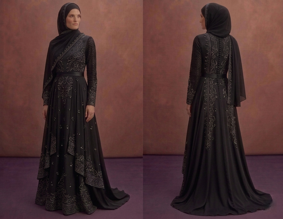 Black Simple Muslim Prom Dresses – Elegant & Understated