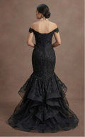 Black Wedding Dress Lace Mermaid Gothic Wedding
