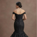 Black Wedding Dress Lace Mermaid Gothic Wedding