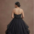 Black Wedding Dress Tulle Layered Princess Wedding