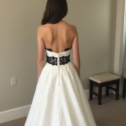 Black & White Wedding Dress | Dramatic Dark Bridal Gown for a Show-Stopping Wedding Day