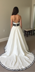 Black & White Wedding Dress | Dramatic Dark Bridal Gown for a Show-Stopping Wedding Day