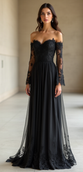 Black Wedding Dress | Romantic Gothic Wedding Gown for a Dramatic Ceremony