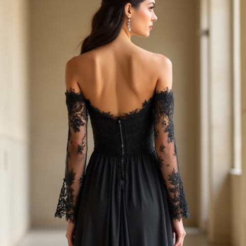 Black Wedding Dress | Romantic Gothic Wedding Gown for a Dramatic Ceremony