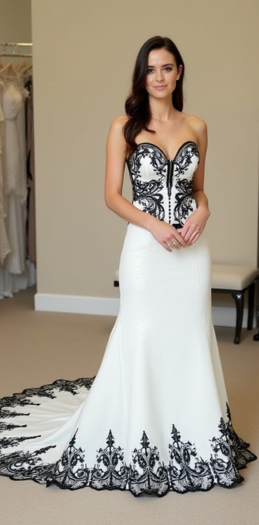 Black Wedding Dress | Chic Dark Bridal Gown for Non-Traditional Wedding Styles