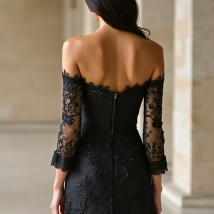 Black Wedding Dress | Modern Gothic Bridal Gown for a Statement-Making Wedding