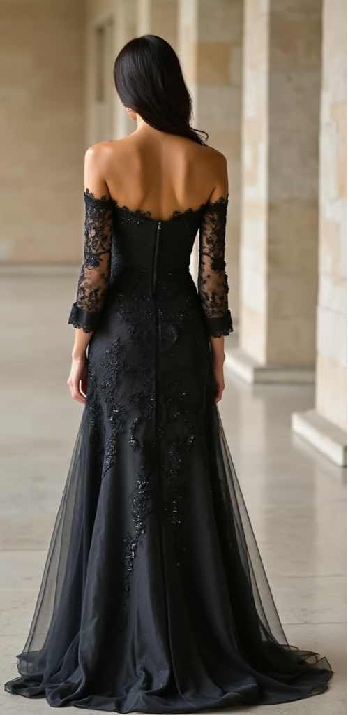 Black Wedding Dress | Modern Gothic Bridal Gown for a Statement-Making Wedding