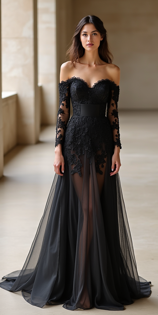 Black Wedding Dress | Enchanting Black Gown for a Dark and Dreamy Bridal Vision