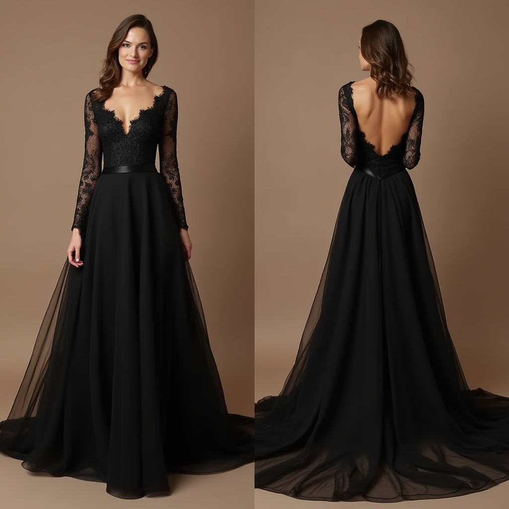 Black Wedding Dress | Sleek Black Gown for a Contemporary and Edgy Bridal Style