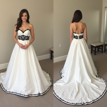 Black & White Wedding Dress | Dramatic Dark Bridal Gown for a Show-Stopping Wedding Day