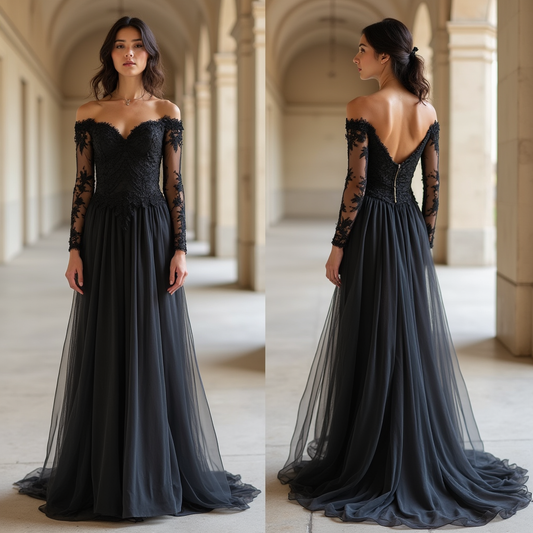 Black Wedding Dress | Captivating Gothic Wedding Gown for a Memorable Ceremony