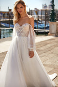 Sexy Sweetheart Collar Off The Shoulder Back Lace Up Organza A Line Wedding Dress For Women Bridal Gowns