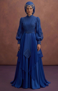 Blue Exclusive Muslim Prom Dresses – Unique & Elegant Designs