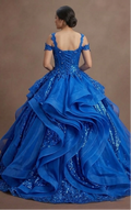 Blue Quinceañera Dress - Electric Blue Sequin Party Wear