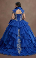 Blue Quinceañera Dress - Royal Blue Satin Majesty Gown