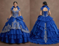 Blue Quinceañera Dress - Royal Blue Satin Majesty Gown