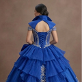 Blue Quinceañera Dress - Royal Blue Satin Majesty Gown