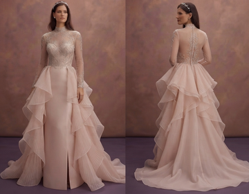 Blush Organza Wedding Dresses with Feminine Charm