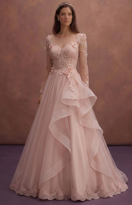 Blush Pink Wedding Dresses with Feminine Charm