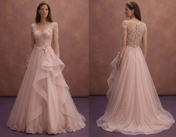 Blush Pink Wedding Dresses with Feminine Charm