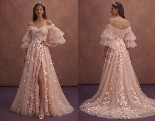Blush Wedding Dresses with Romantic Charm