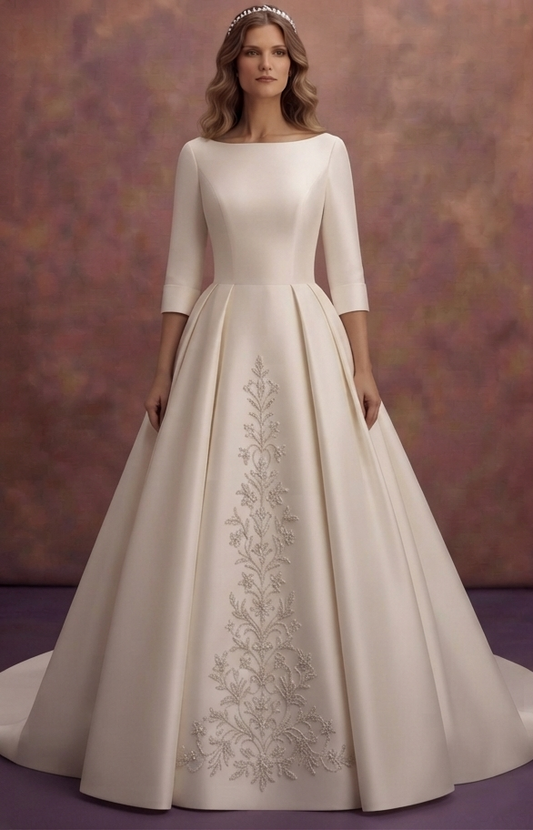 Boat Neck Wedding Dresses with Timeless Sophistication