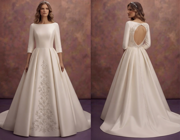 Boat Neck Wedding Dresses with Timeless Sophistication