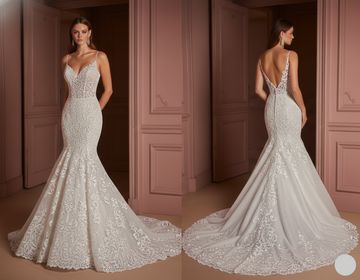 Bohemian Lace Wedding Dress Open Back Long Summer Bridal Wear