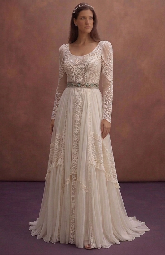 Boho Wedding Dresses with Soft Lace Details
