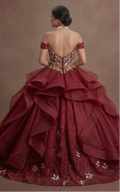 Bold Red Quinceañera Dress Crystal Embellished Luxury Wear