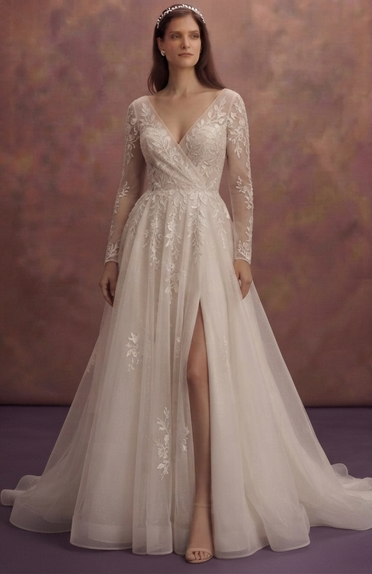 Botanical Lace Wedding Dresses with Garden Inspiration