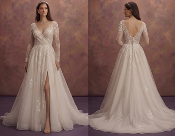 Botanical Lace Wedding Dresses with Garden Inspiration