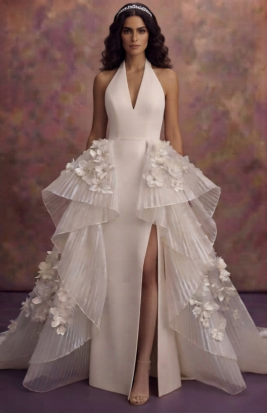 Bridal Dresses with Detachable Overskirts for Two Looks