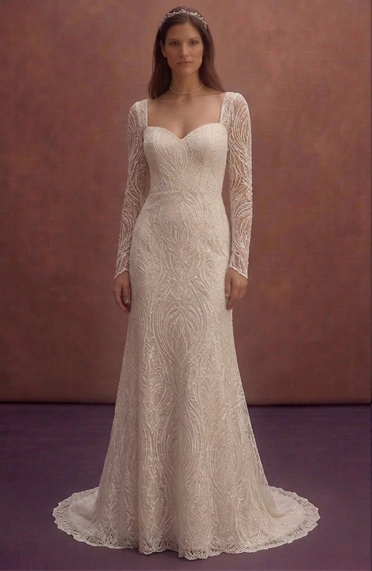 Bridal Dresses with Pearl Button Back Details