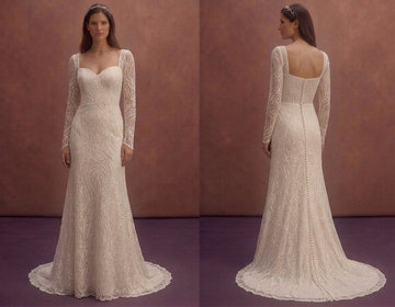 Bridal Dresses with Pearl Button Back Details