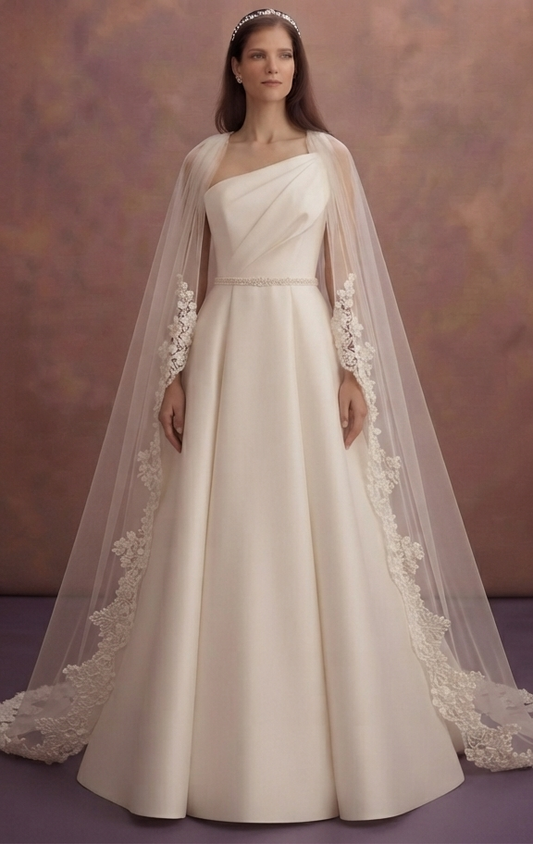 Bridal Gowns with Detachable Capes for Dramatic Style