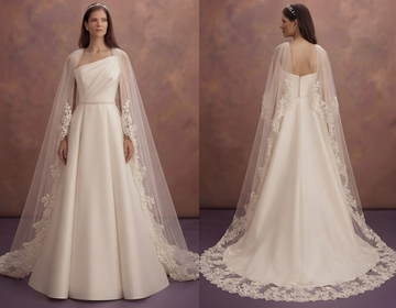 Bridal Gowns with Detachable Capes for Dramatic Style