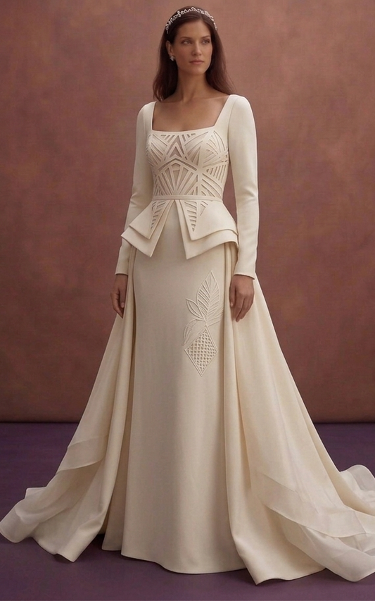 Bridal Gowns with Removable Trains and Modern Design
