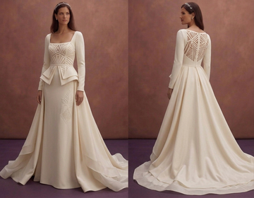Bridal Gowns with Removable Trains and Modern Design
