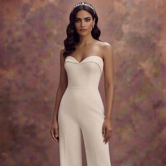 Bridal Jumpsuits with Modern Minimalist Style