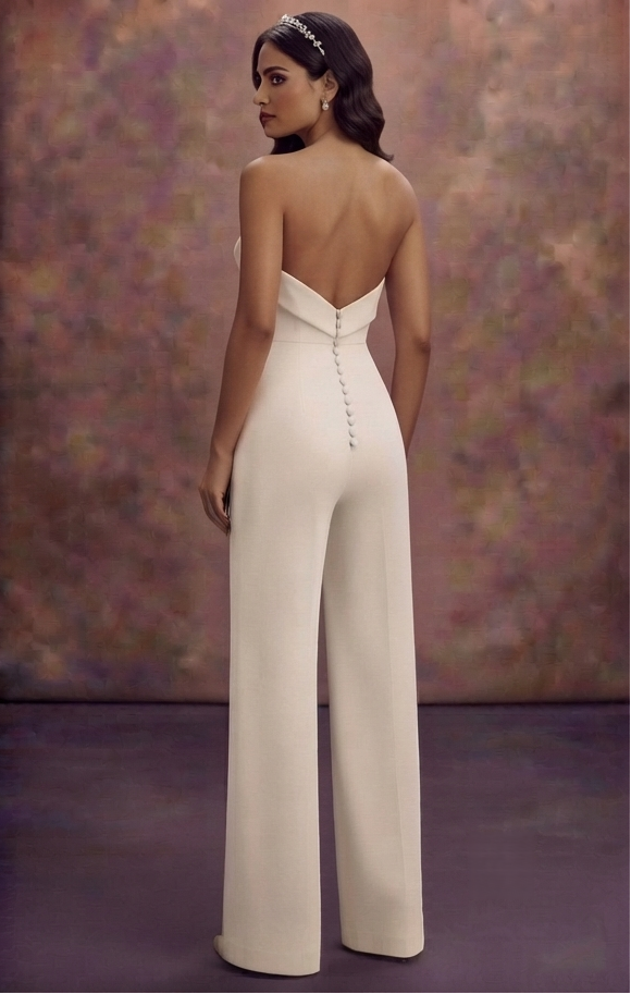 Bridal Jumpsuits with Modern Minimalist Style