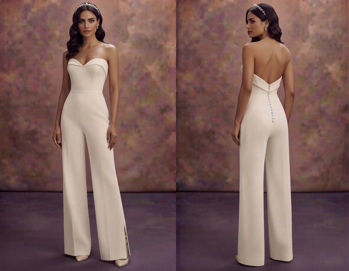 Bridal Jumpsuits with Modern Minimalist Style