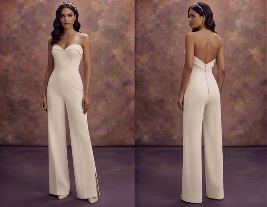 Bridal Jumpsuits with Modern Minimalist Style