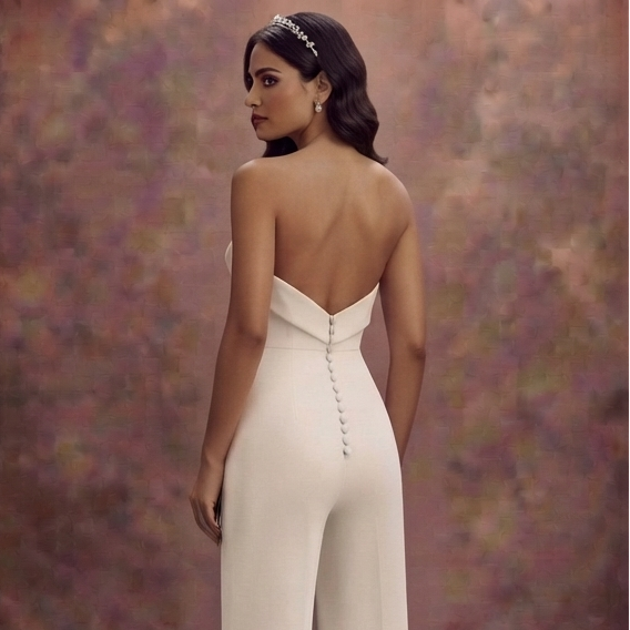 Bridal Jumpsuits with Modern Minimalist Style